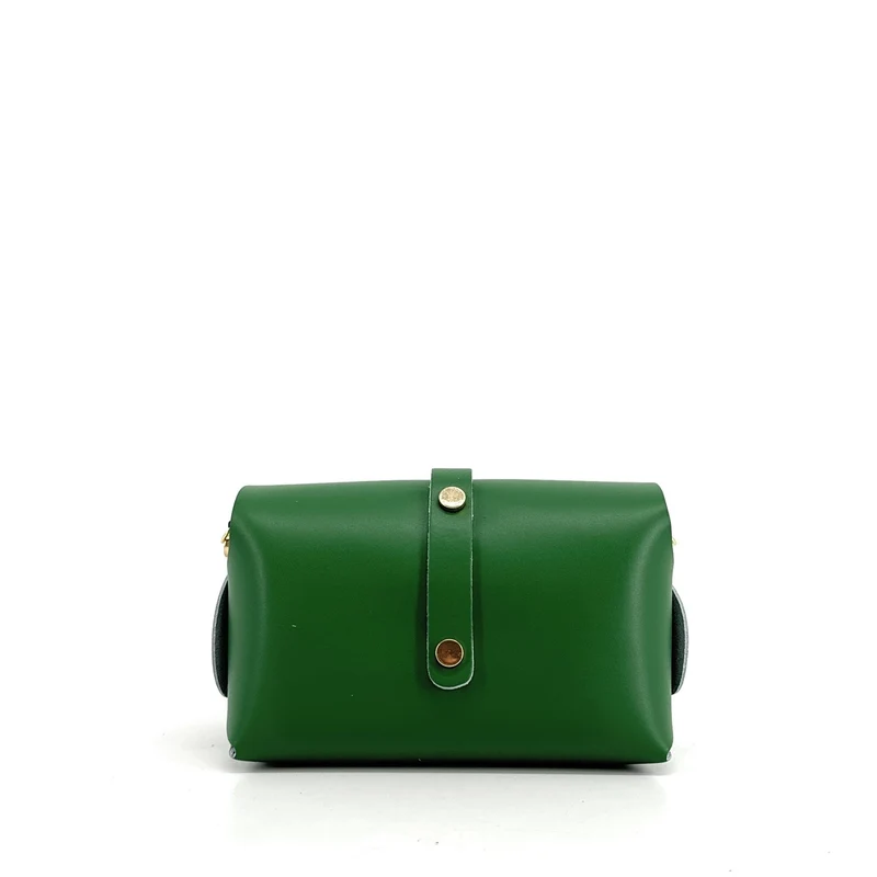 Mini sac à main en cuir lisse CANDY Vert anglais