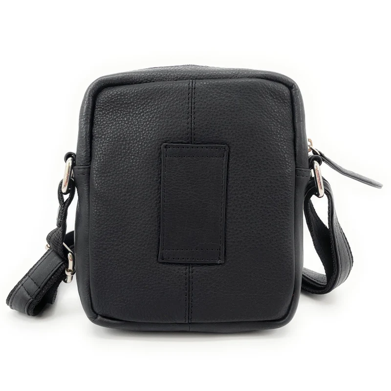 Sacoche en cuir lisse TRINITY Noir