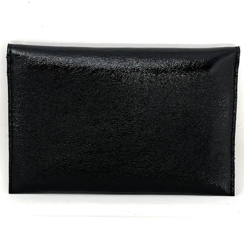 Pochette enveloppe en cuir irisé TINA Noir irisé