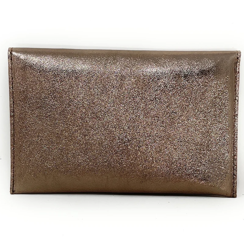 Pochette enveloppe en cuir irisé TINA Champagne irisé