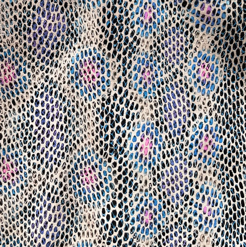 Maxi sac à main en cuir imprimé MAMBA Multicolore 1