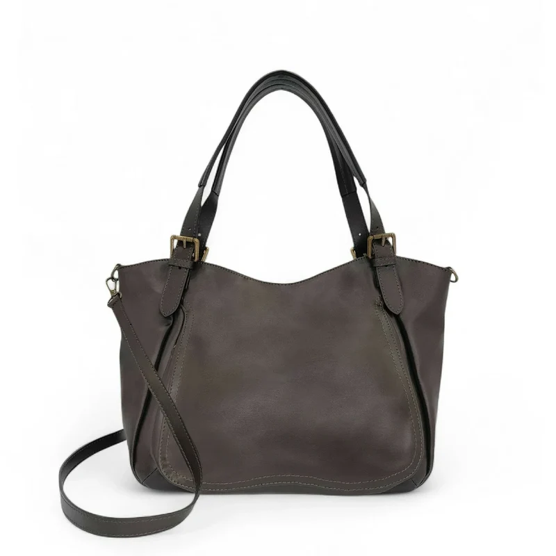 Sac en cuir lisse ELTON Chocolat