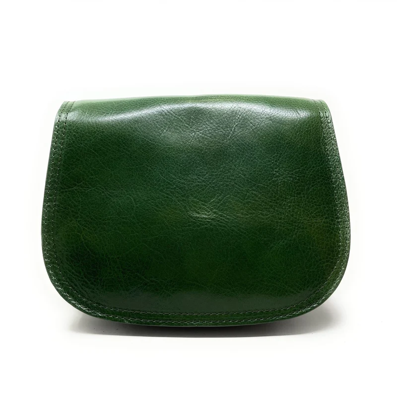 Sac bandoulière en cuir lisse SPENCER Kaki