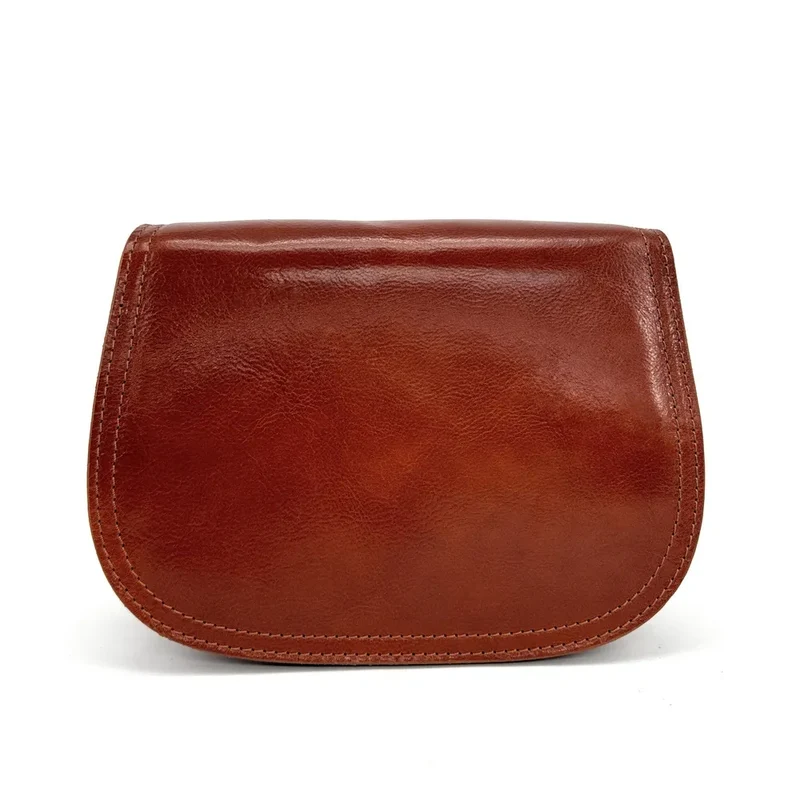Sac bandoulière en cuir lisse SPENCER Cognac