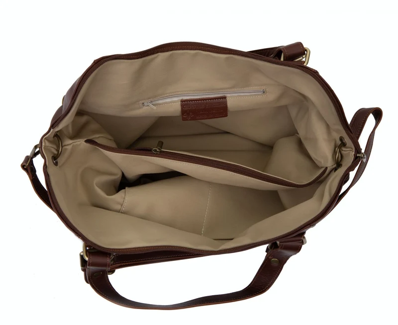 Sac porté épaule en cuir lisse CAMELIA Marron Châtaigne