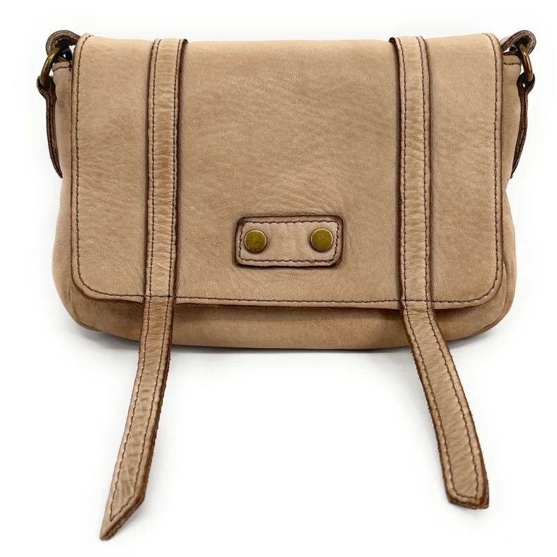 Sac à main en cuir souple vintage MELBOURNE Taupe clair