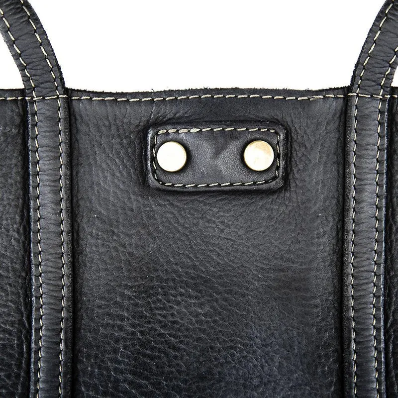 Sac à main en cuir souple vintage MELBOURNE Noir