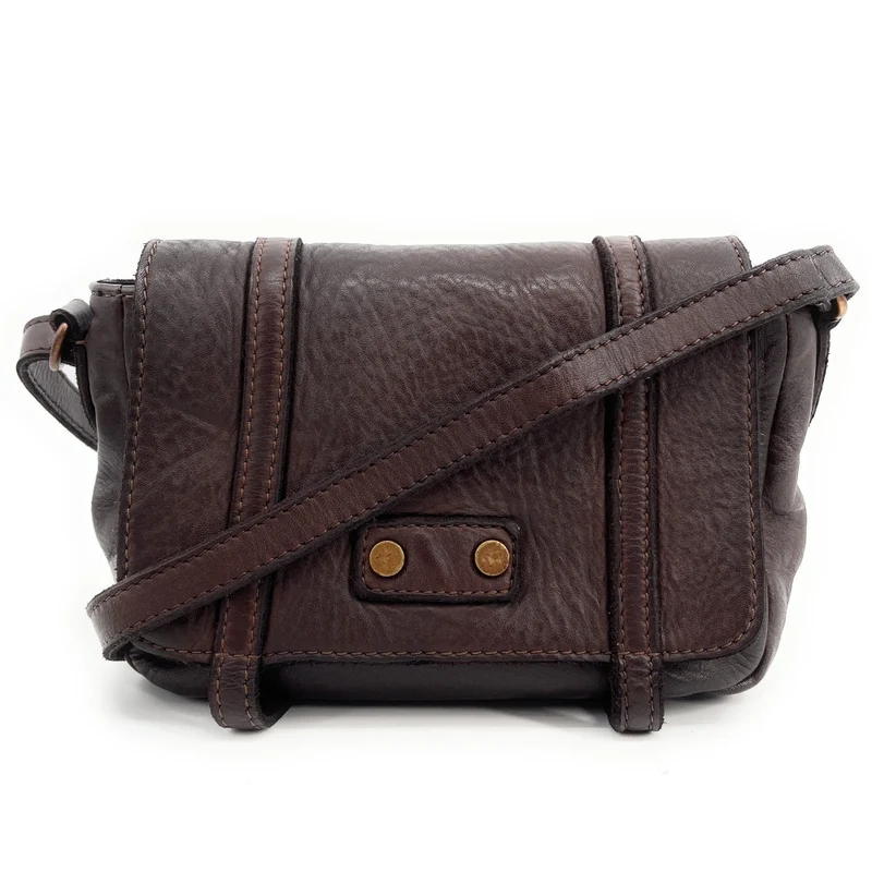 Sac à main en cuir souple vintage MELBOURNE Chocolat