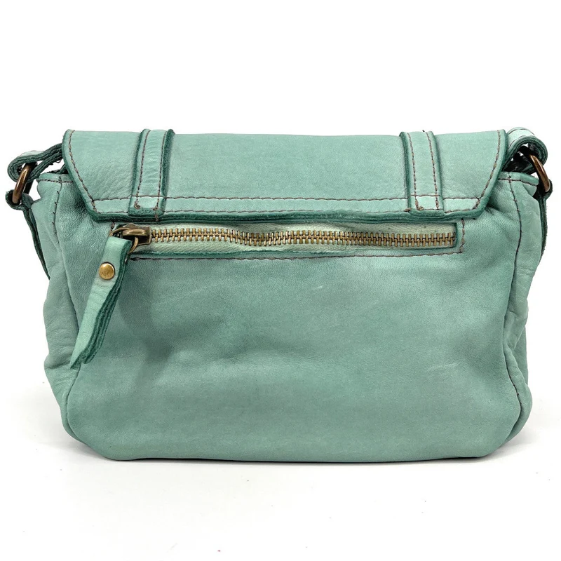 Sac à main en cuir souple vintage MELBOURNE Céladon