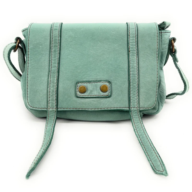 Sac à main en cuir souple vintage MELBOURNE Céladon