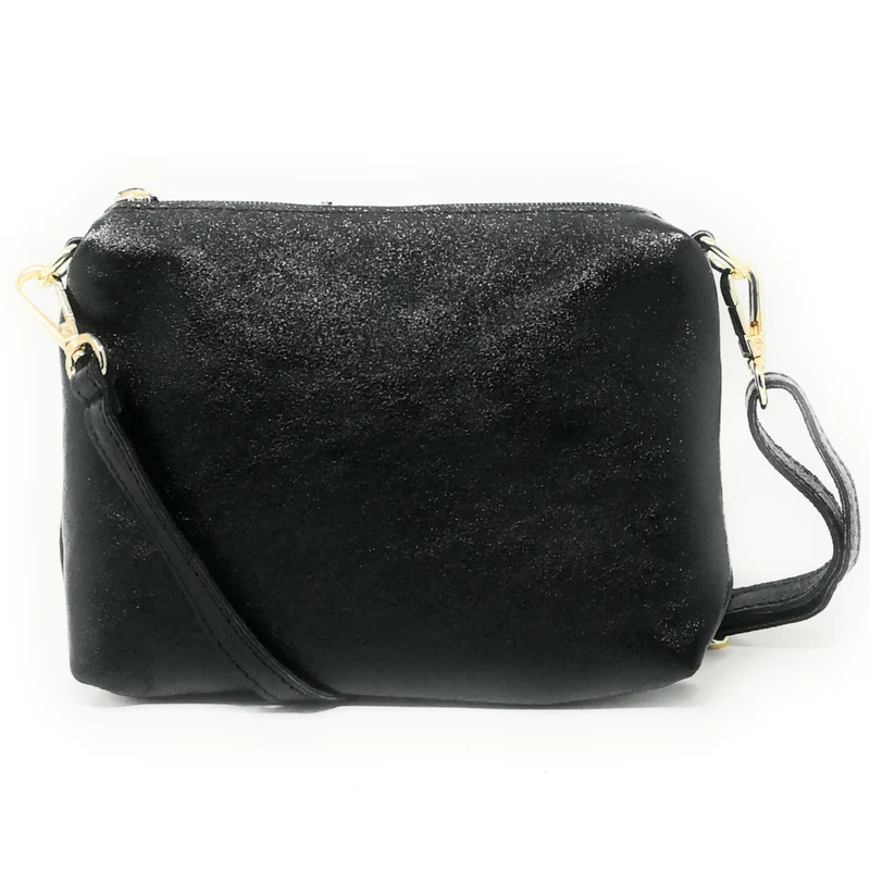 Sac à main en cuir irisé DAM DAM Noir irisé
