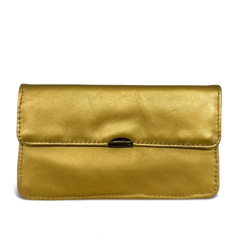 Pochette porte-monnaie en cuir métallisé IMPRO Or