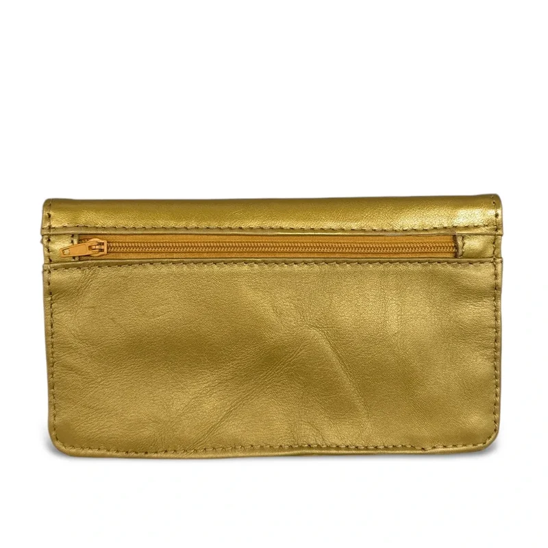 Pochette porte-monnaie en cuir métallisé IMPRO Or