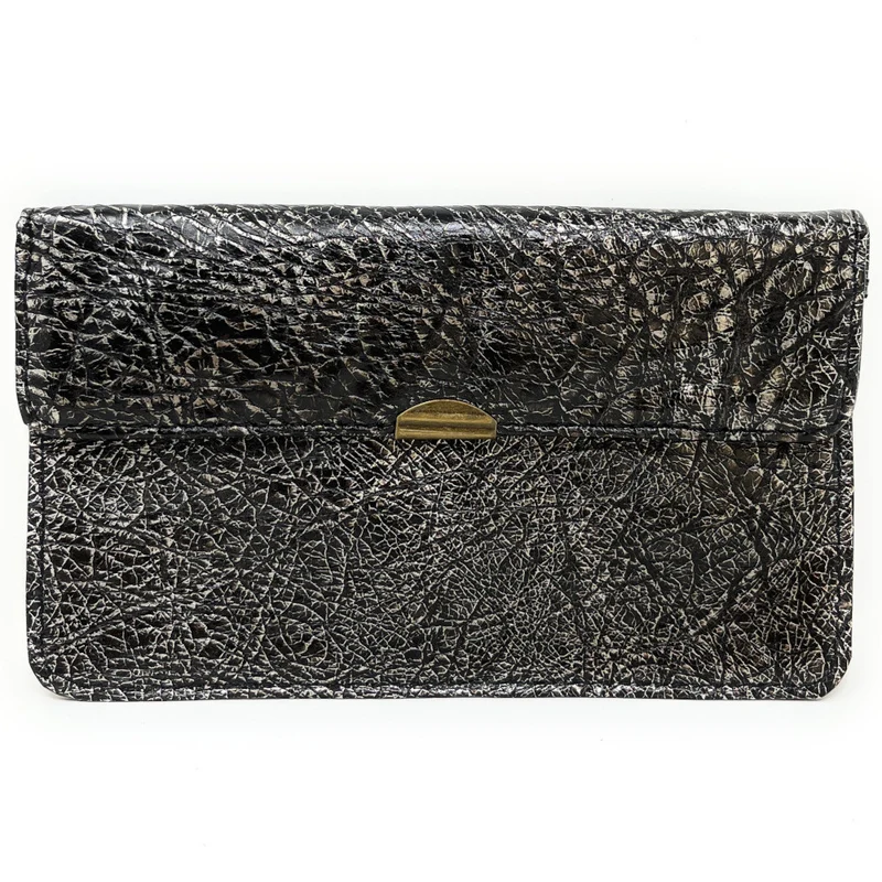 Pochette porte-monnaie en cuir IMPRO Argent foncé