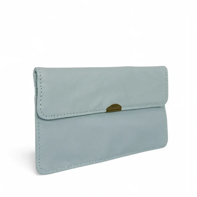 Pochette porte-monnaie en cuir lisse IMPRO Blanc nuage