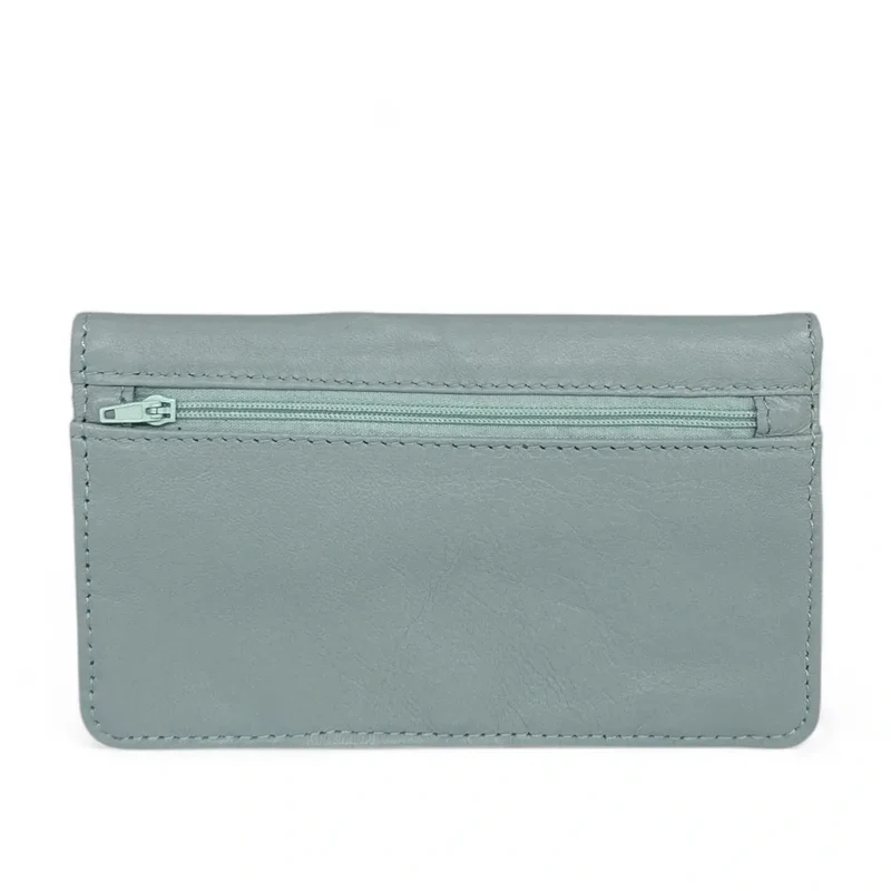 Pochette porte-monnaie en cuir lisse IMPRO Blanc nuage
