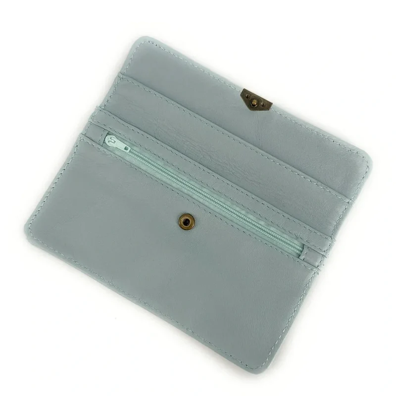 Pochette porte-monnaie en cuir lisse IMPRO Blanc nuage