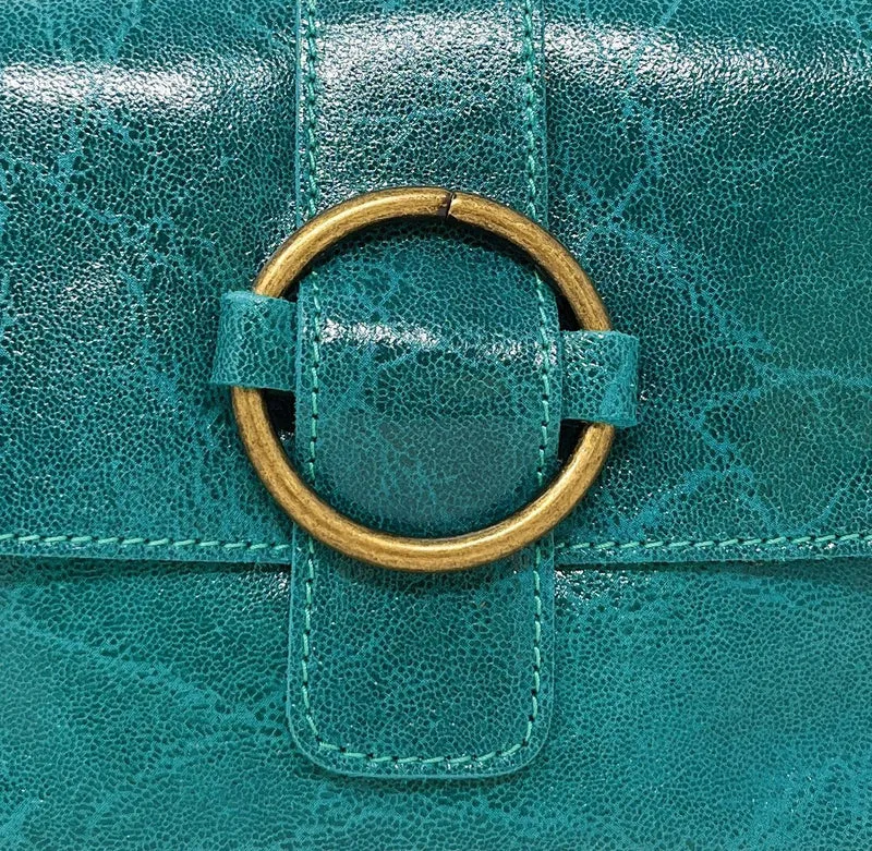 Mini sac en cuir lisse VERONE Bleu turquoise