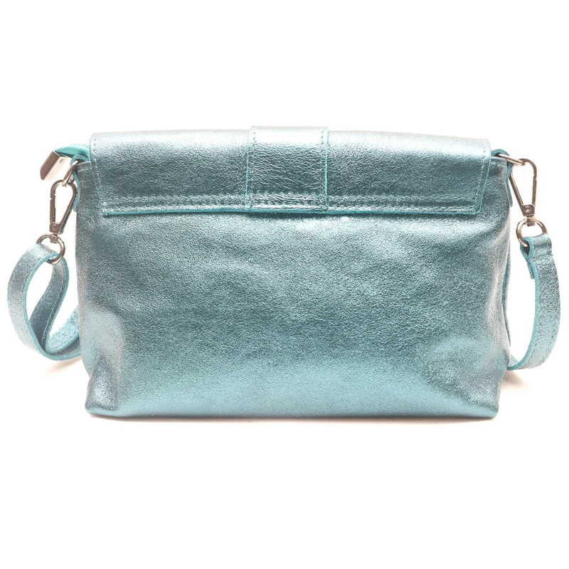 Mini sac en cuir irisé VERONE Turquoise irisé