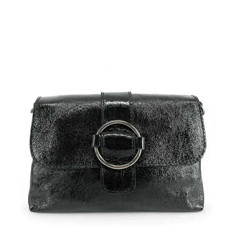 Mini sac en cuir irisé VERONE Noir irisé