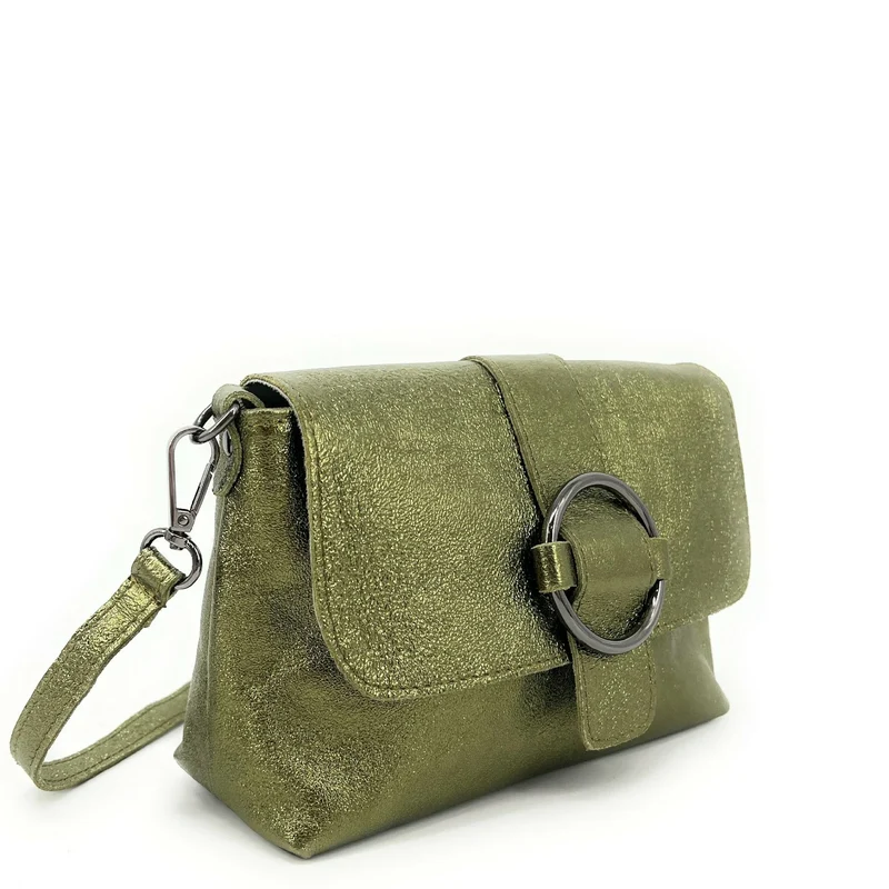 Mini sac en cuir irisé VERONE Kaki irisé