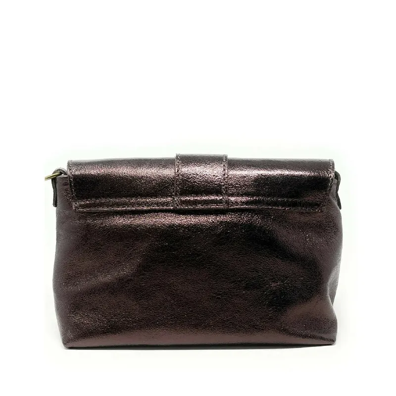 Mini sac en cuir irisé VERONE Chocolat irisé