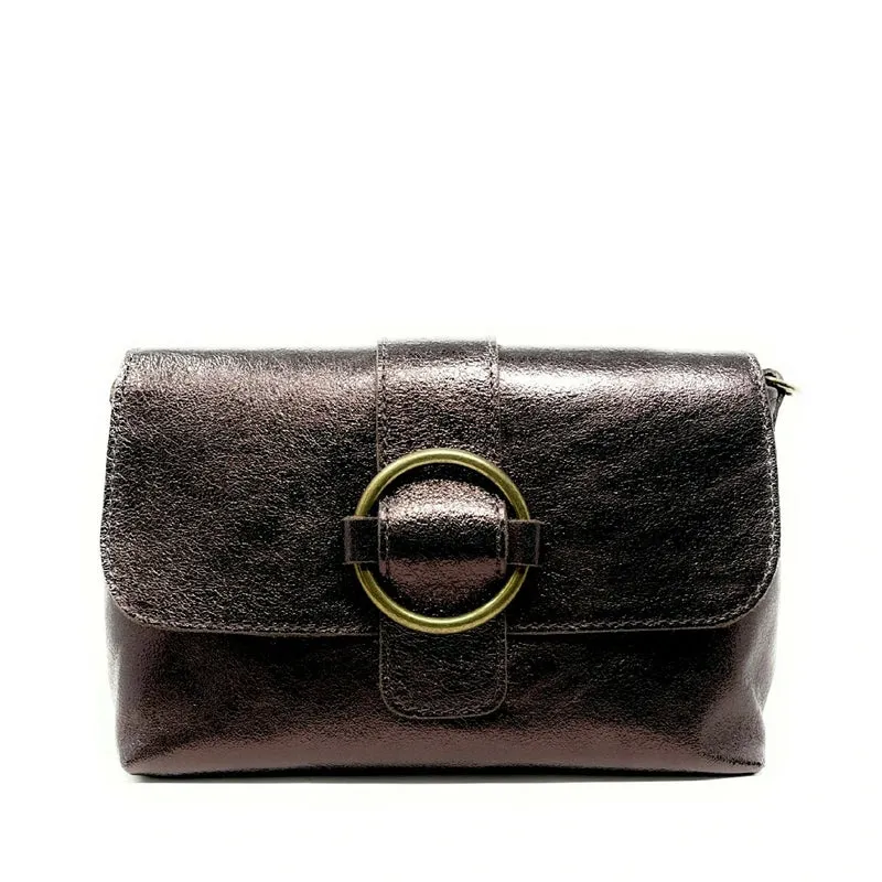 Mini sac en cuir irisé VERONE Chocolat irisé