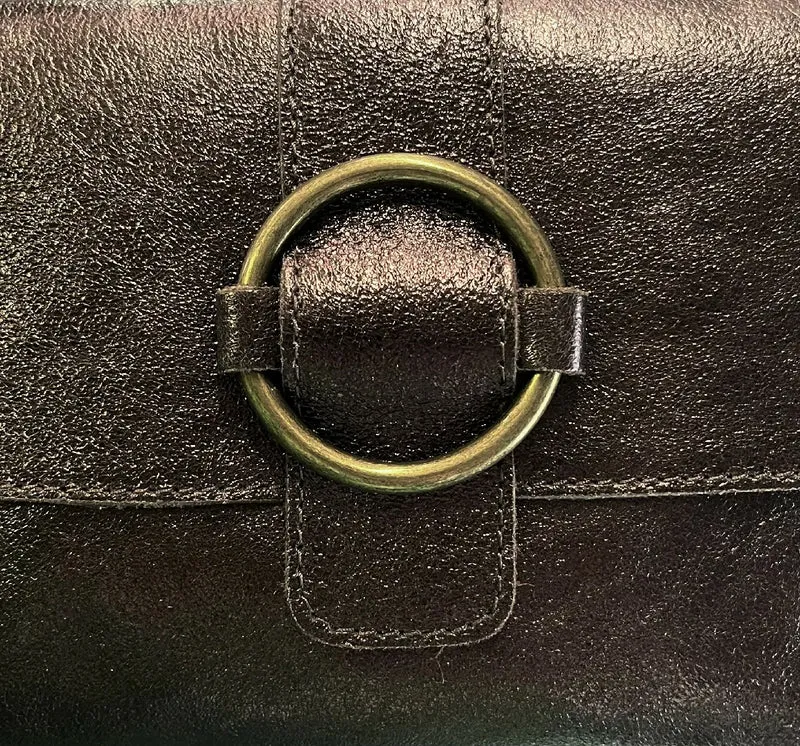 Mini sac en cuir irisé VERONE Chocolat irisé