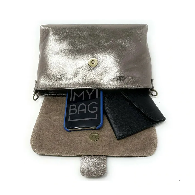 Mini sac en cuir irisé VERONE Champagne irisé