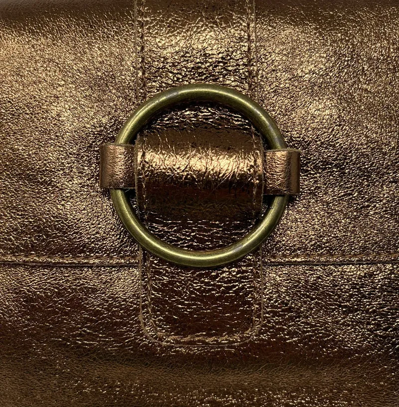 Mini sac en cuir irisé VERONE Bronze