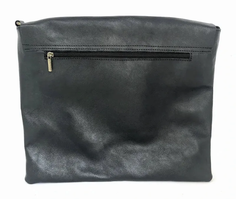 Sac bandoulière en cuir irisé COQUETTE GLOW Noir irisé