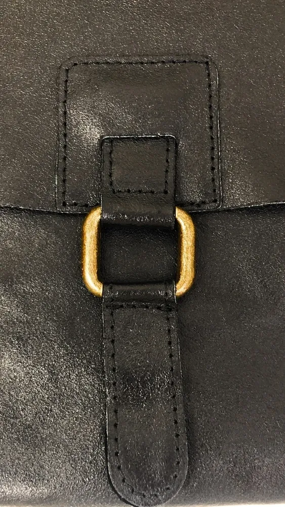 Sac bandoulière en cuir irisé COQUETTE GLOW Noir irisé