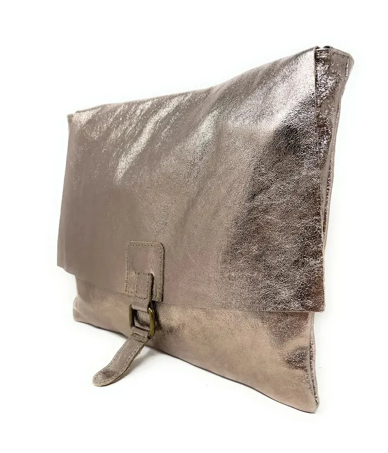Sac bandoulière en cuir irisé COQUETTE GLOW Champagne irisé