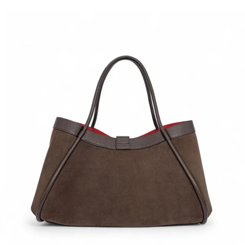 Cabas bowler bi-matière ABERDEEN Chocolat
