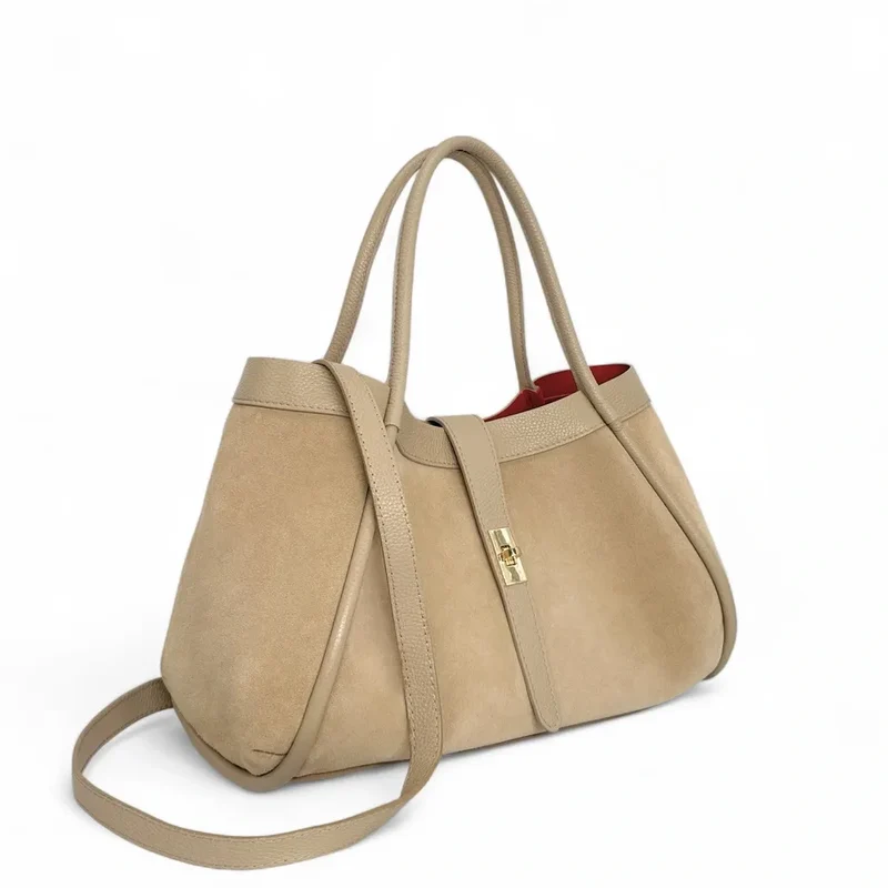 Cabas bowler bi-matière ABERDEEN Beige crème
