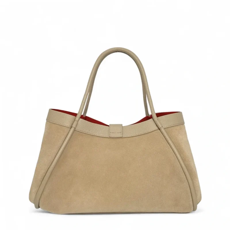 Cabas bowler bi-matière ABERDEEN Beige crème