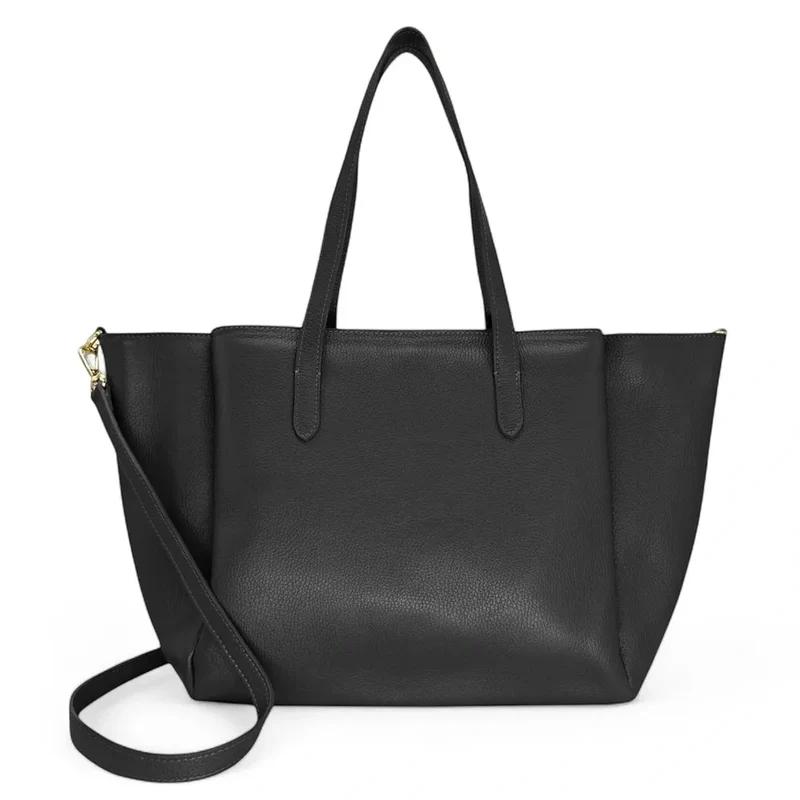 Grand sac en cuir grainé TITANIA Noir