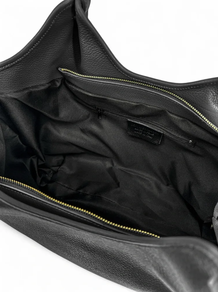 Sac cabas en cuir grainé ALYSSA Noir