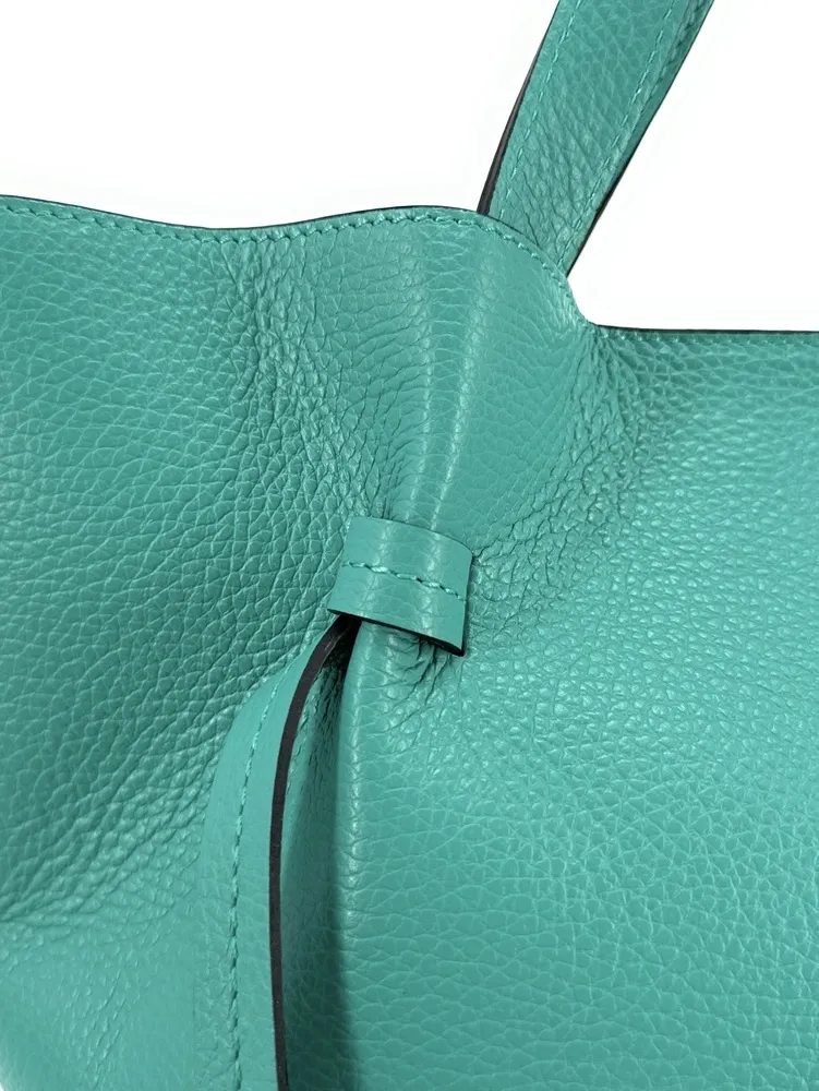 Sac cabas en cuir grainé RUBY Lagon