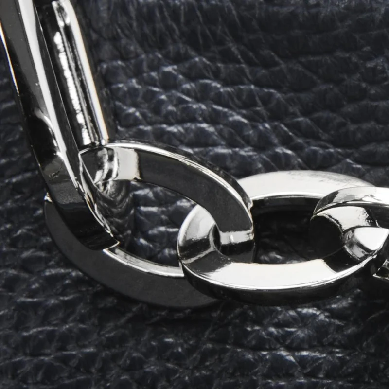 Sac à main en cuir grainé DENZEL Bleu marine