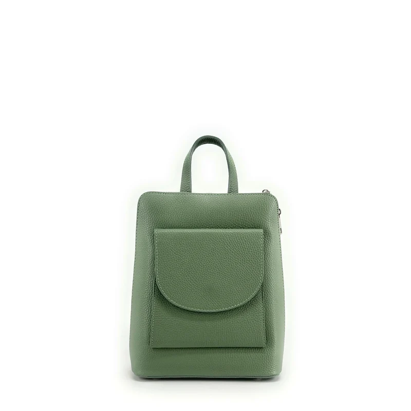 Sac à dos en cuir grainé HAILEY Vert pastel