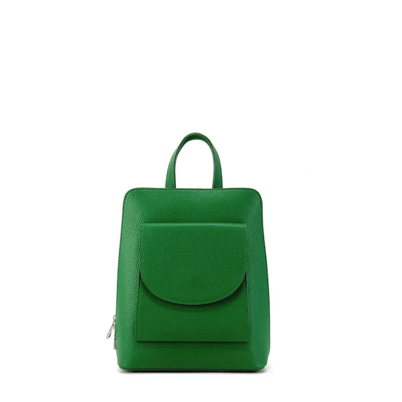 Sac à dos en cuir grainé HAILEY Vert anglais