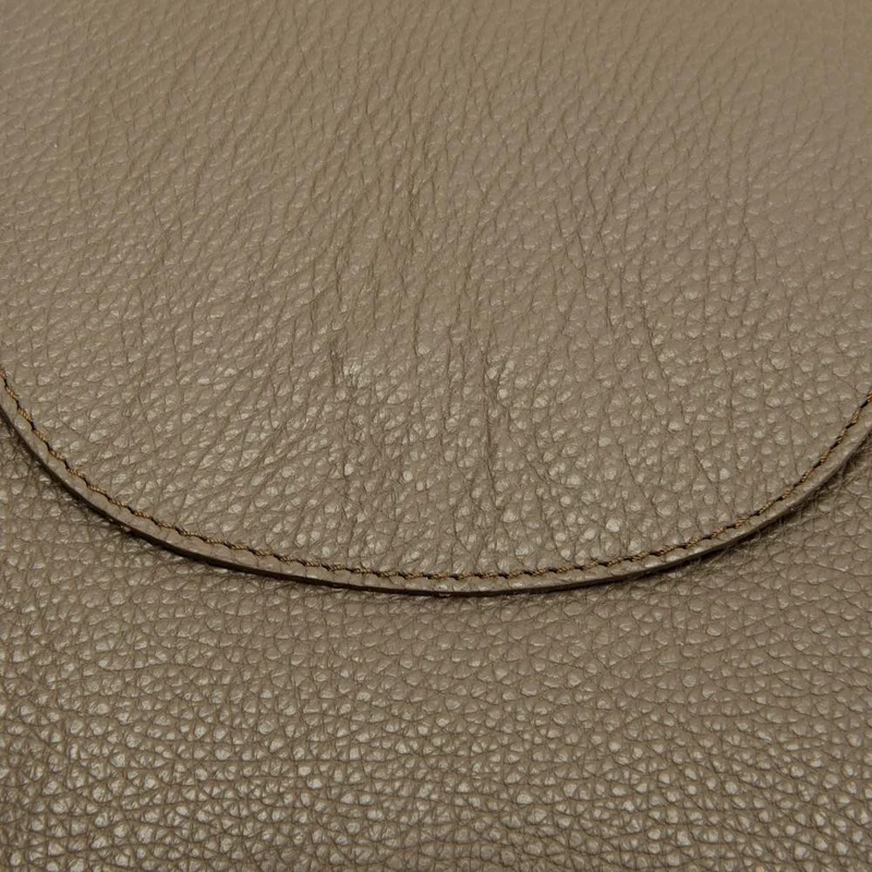Sac à dos en cuir grainé HAILEY Taupe foncé