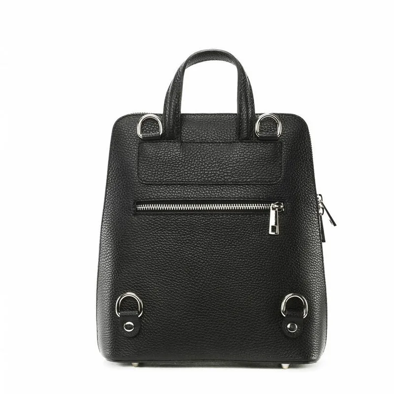Sac à dos en cuir grainé HAILEY Noir