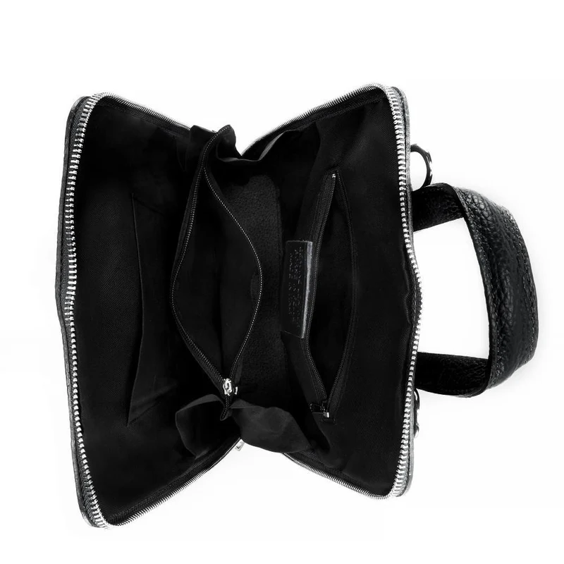 Sac à dos en cuir grainé HAILEY Noir