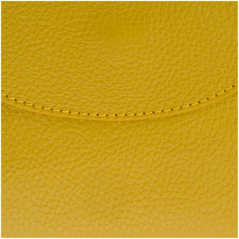 Sac à dos en cuir grainé HAILEY Jaune tournesol