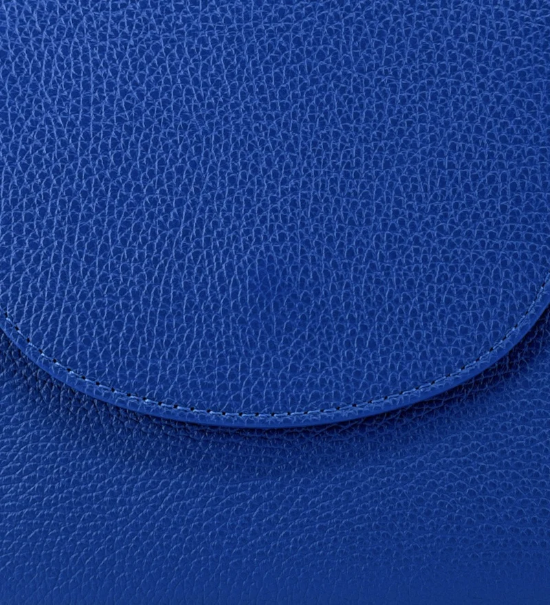 Sac à dos en cuir grainé HAILEY Bleu roi