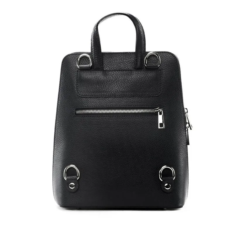 Sac à dos en cuir grainé HAILEY Bleu marine