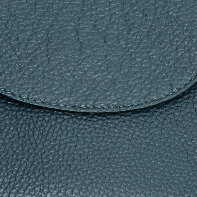 Sac à dos en cuir grainé HAILEY Bleu vert canard