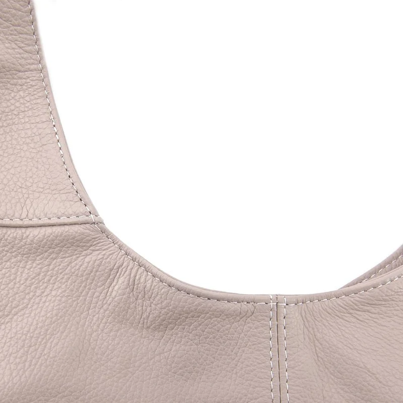 Sac HOBO en cuir grainé ELLEN Rose pâle